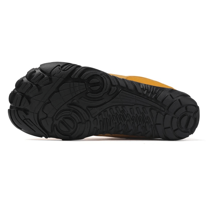 Unisex waterproof hiking boots with non-slip rubber outsole, offering superior grip and cushioning for outdoor adventures.